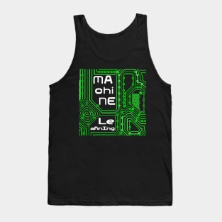 Machine Learning Circuit Board | Green White Tank Top